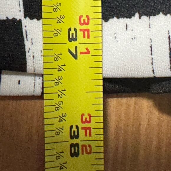 Worthington Black White Checkered A-Line Dress Size 8 Knee Length 60s 70s Brit - Picture 12 of 12